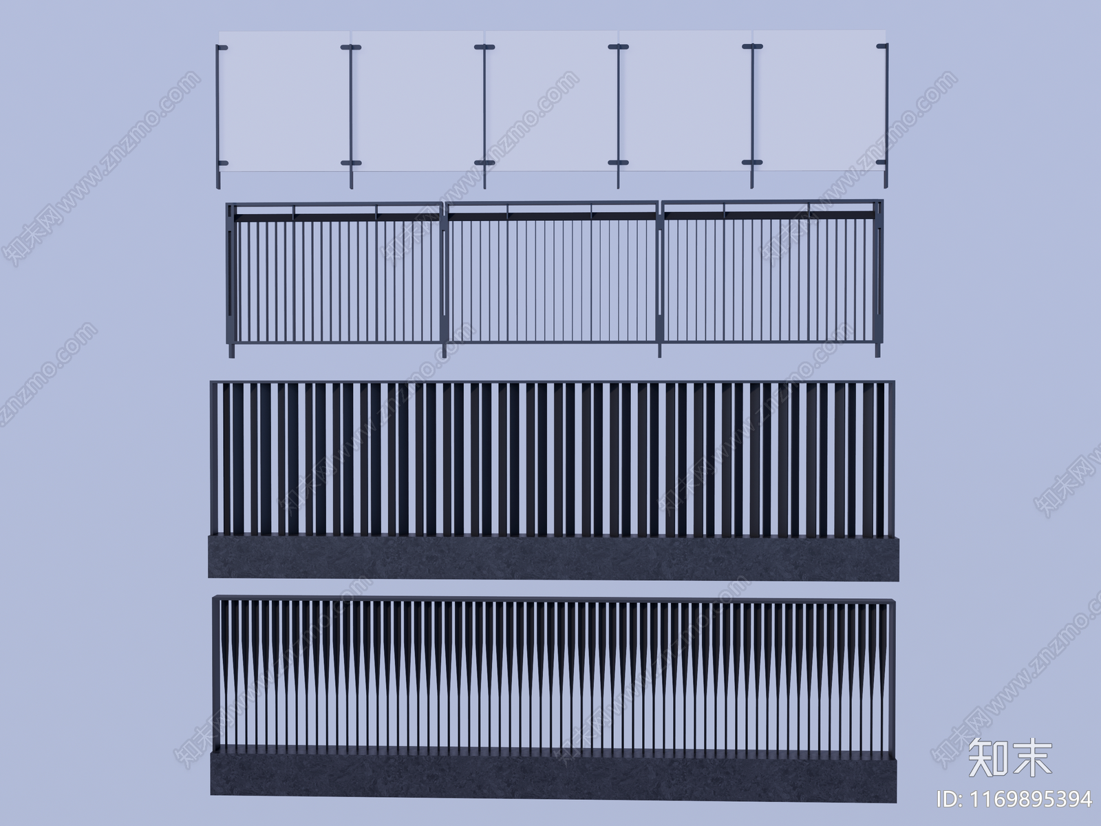 现代围栏护栏SU模型下载【ID:1169895394】