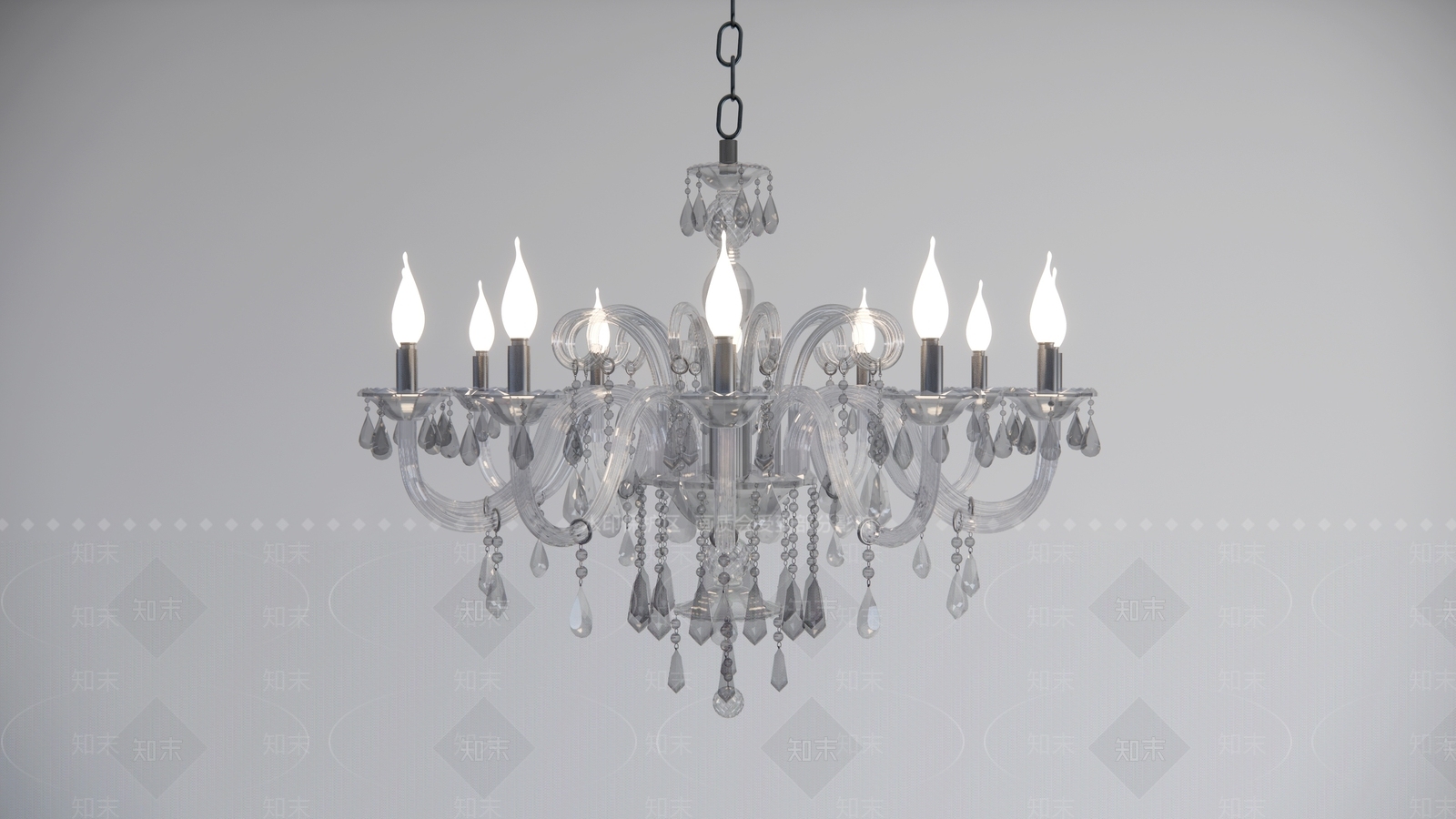 美式欧式吊灯SU模型下载【ID:1169896664】