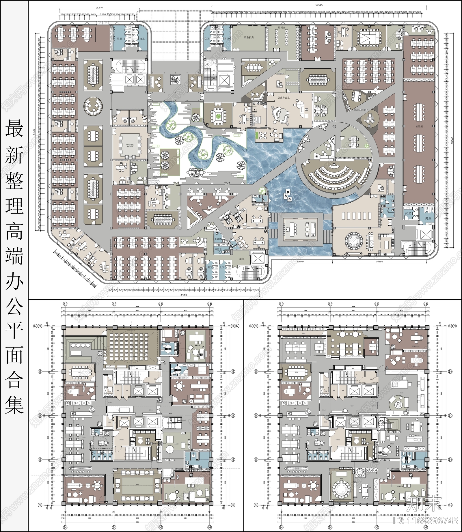 现代整体办公空间cad施工图下载【ID:1169896745】