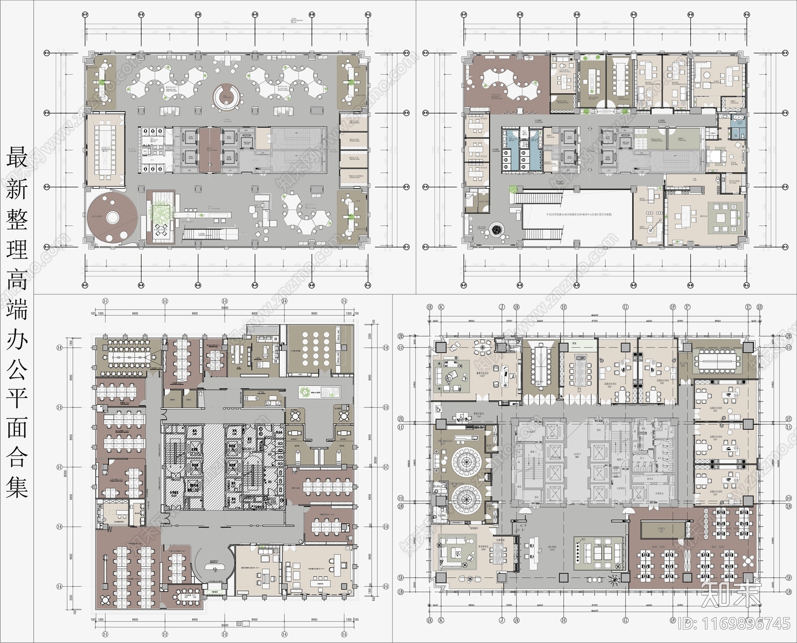 现代整体办公空间cad施工图下载【ID:1169896745】