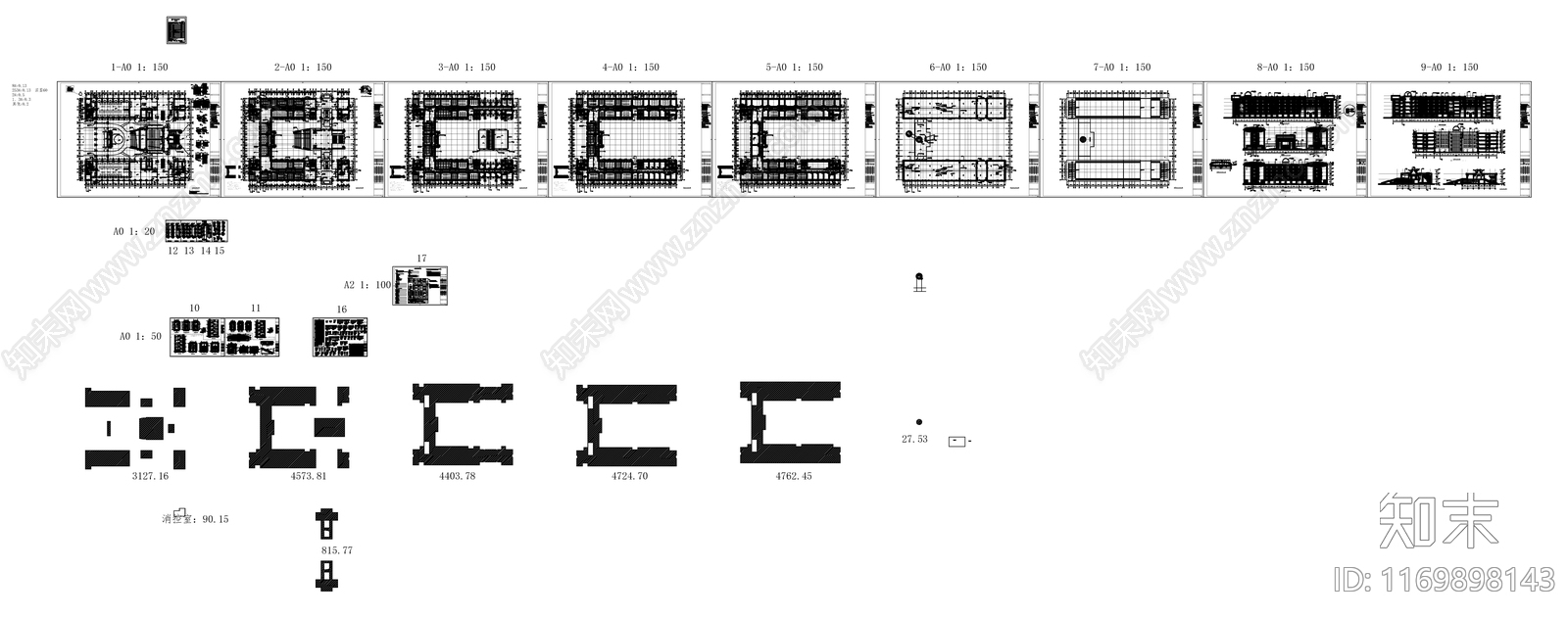 现代学校建筑cad施工图下载【ID:1169898143】