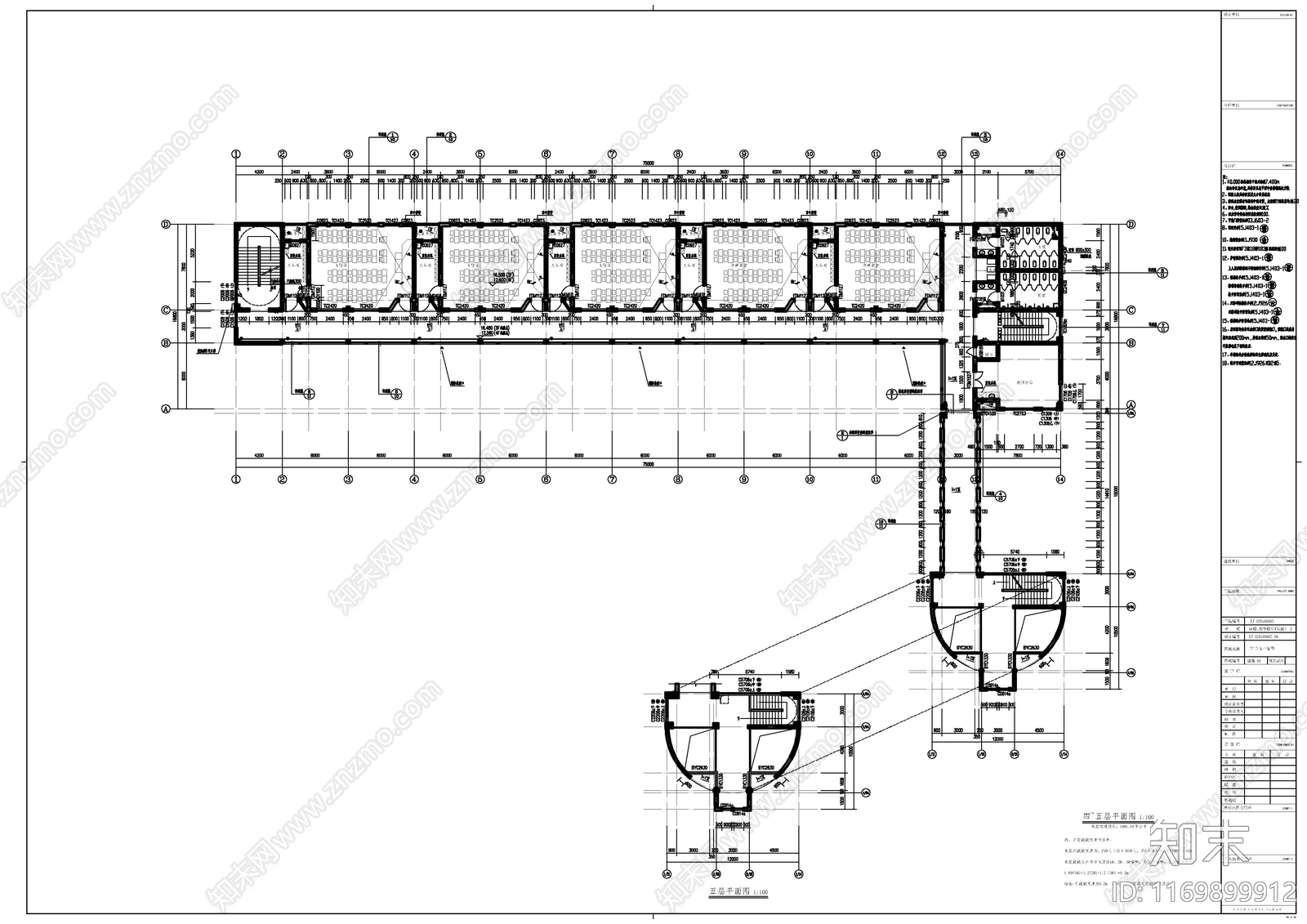 现代学校建筑cad施工图下载【ID:1169899912】