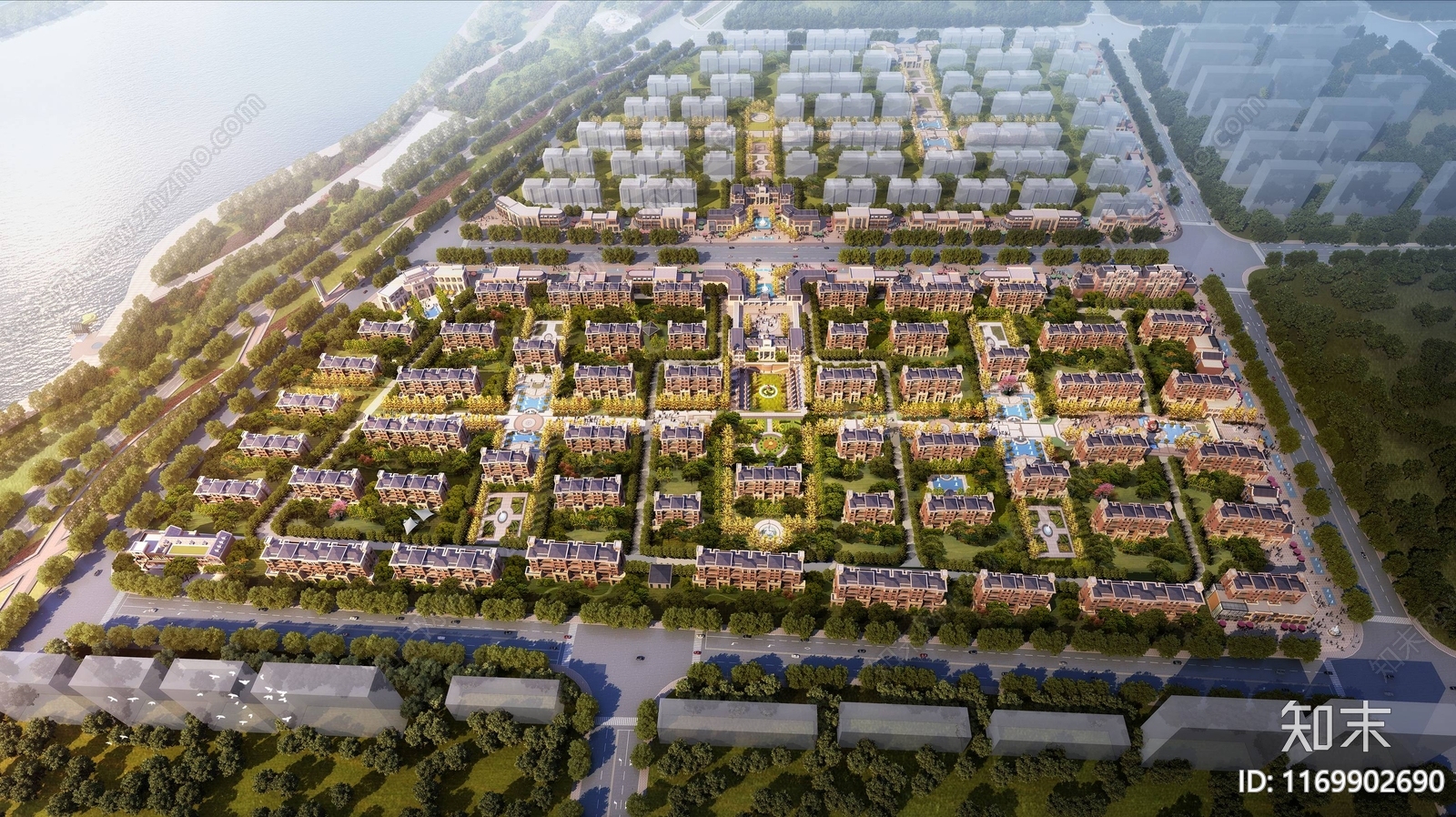 简欧售楼处建筑SU模型下载【ID:1169902690】