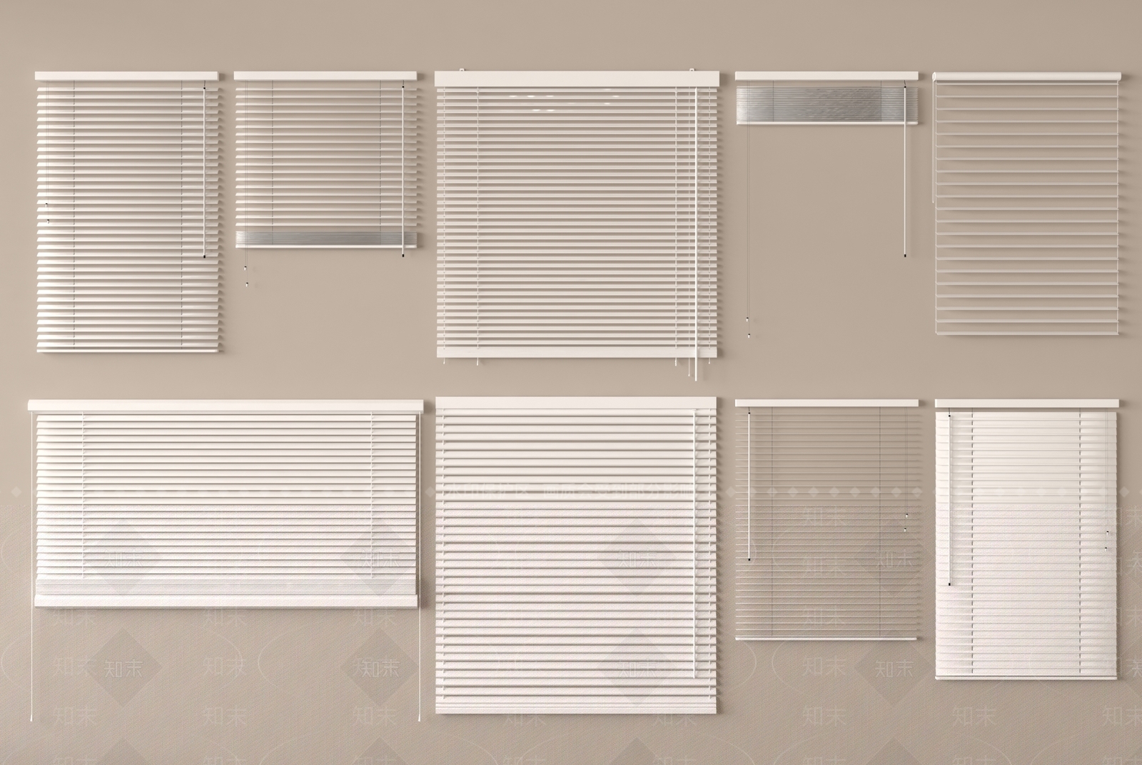 现代百叶帘3D模型下载【ID:1169906775】_知末3d模型网