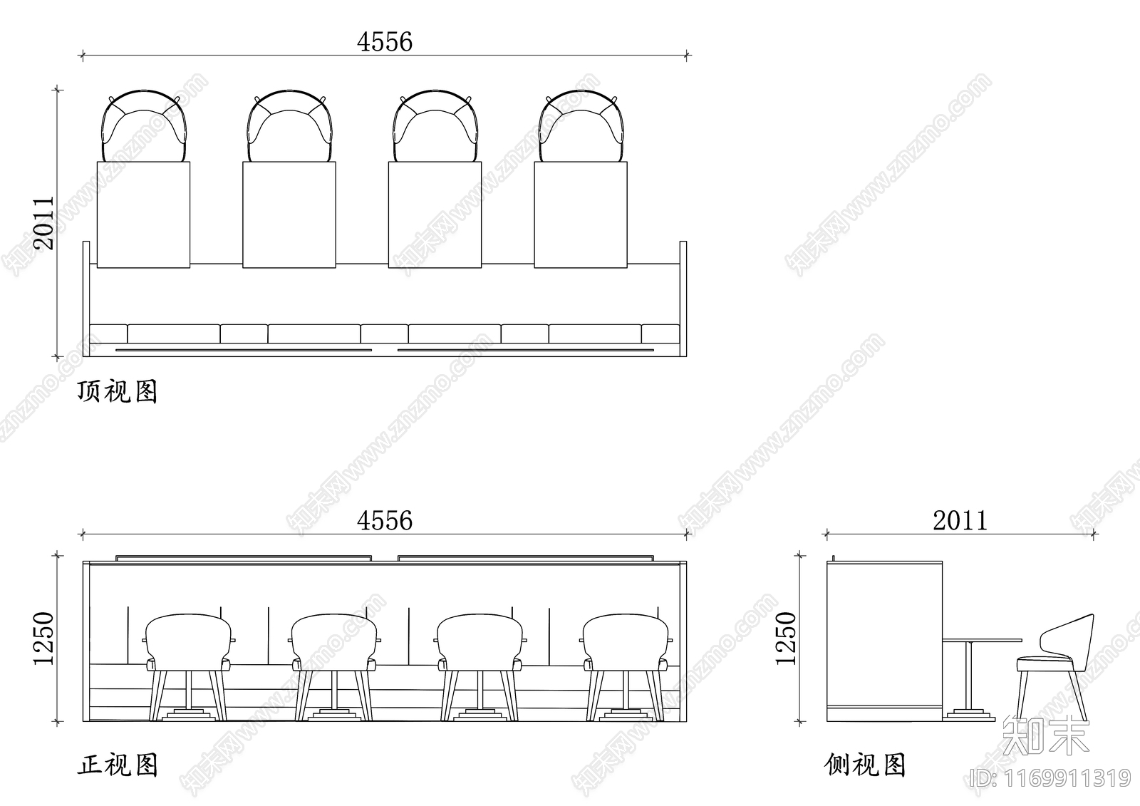 现代中餐厅cad施工图下载【ID:1169911319】