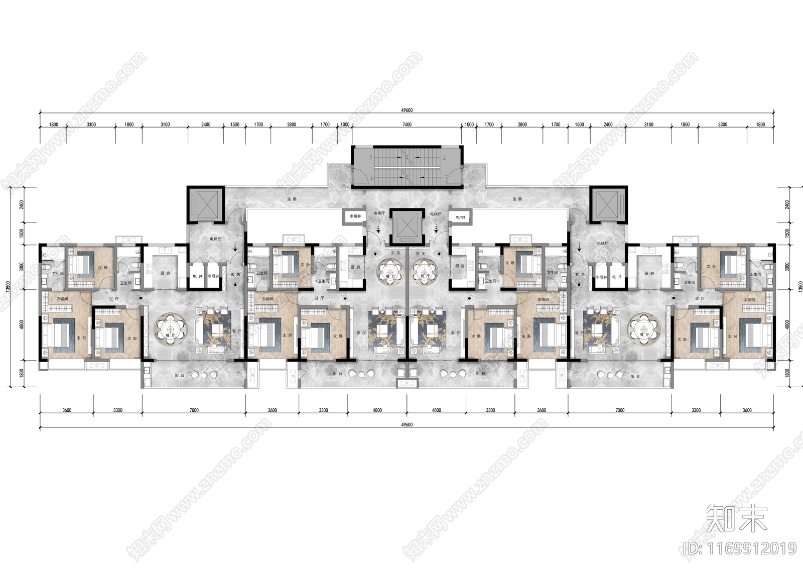 现代住宅楼建筑cad施工图下载【ID:1169912019】