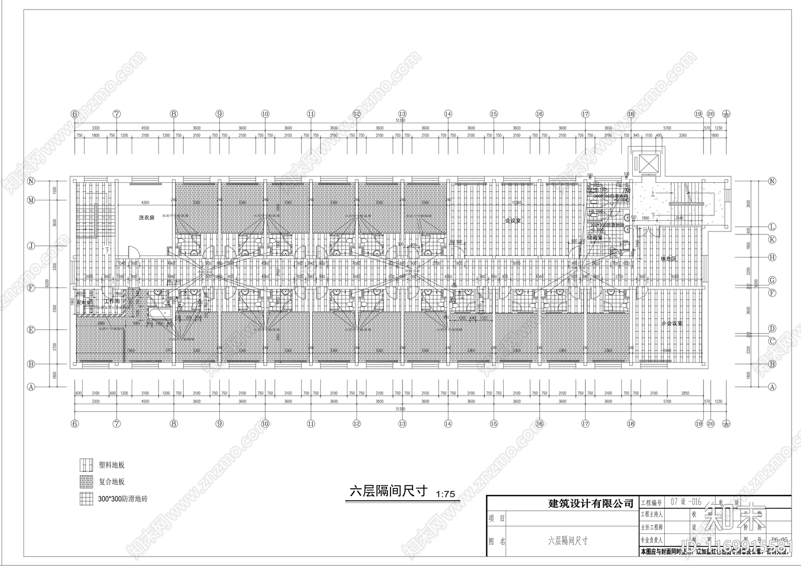 现代培训中心cad施工图下载【ID:1169915581】