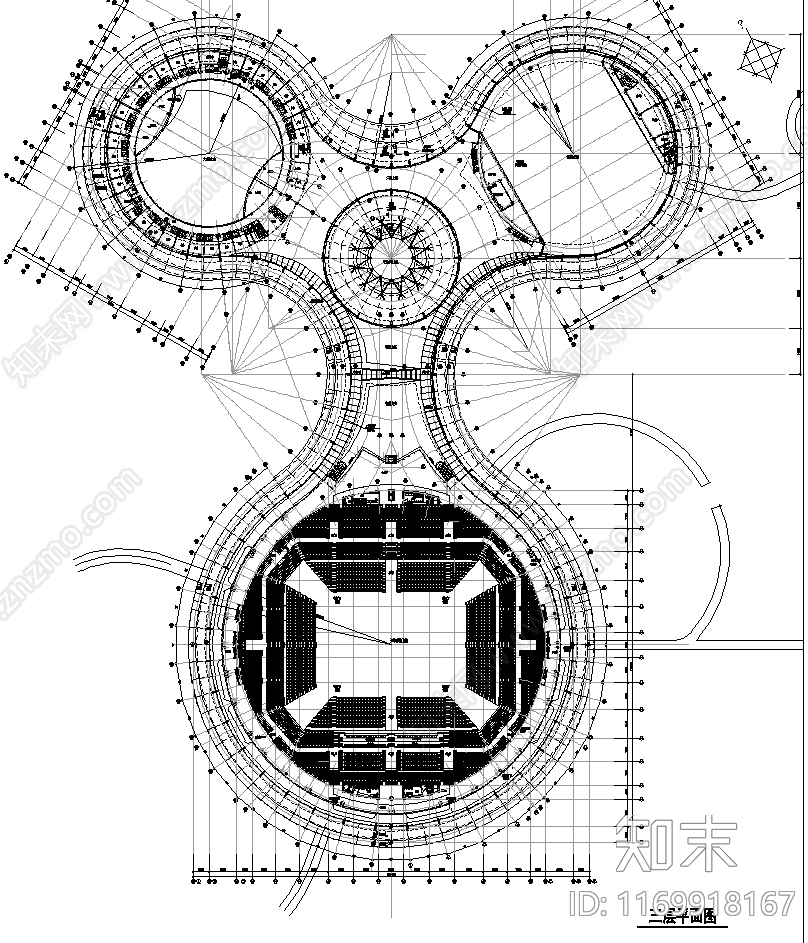 现代体育馆建筑施工图下载【ID:1169918167】