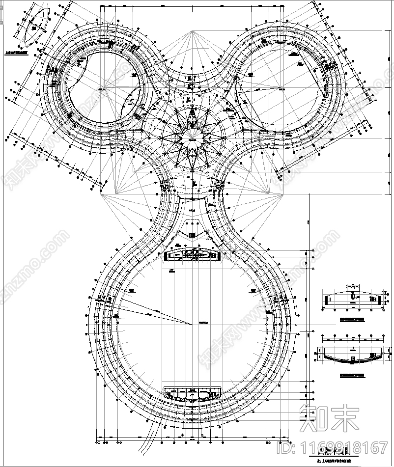 现代体育馆建筑施工图下载【ID:1169918167】