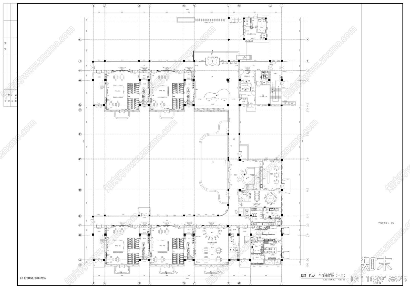 现代幼儿园建筑cad施工图下载【ID:1169918825】