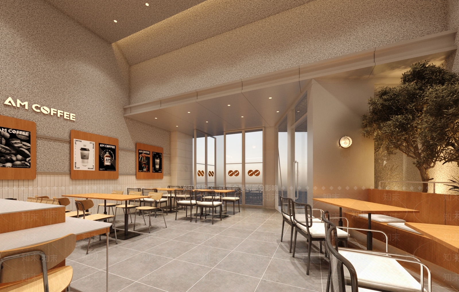 工业简约咖啡厅3D模型下载【ID:1169918946】