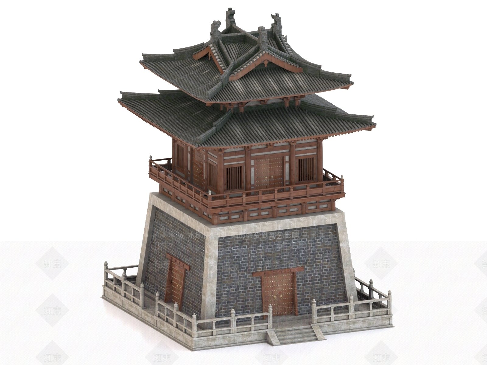 中式古建3D模型下载【ID:1169920445】