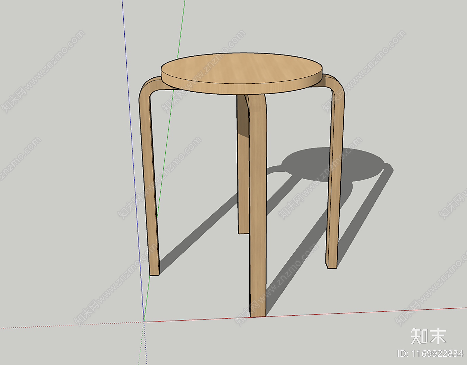 现代新中式休闲椅SU模型下载【ID:1169922834】