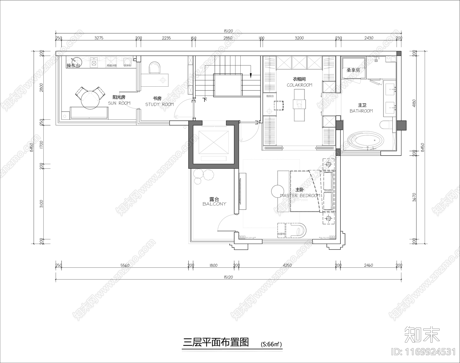 现代整体家装空间cad施工图下载【ID:1169924531】