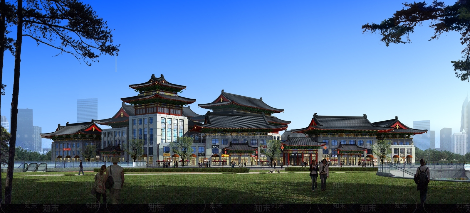 新中式中式古建3D模型下载【ID:1169924924】