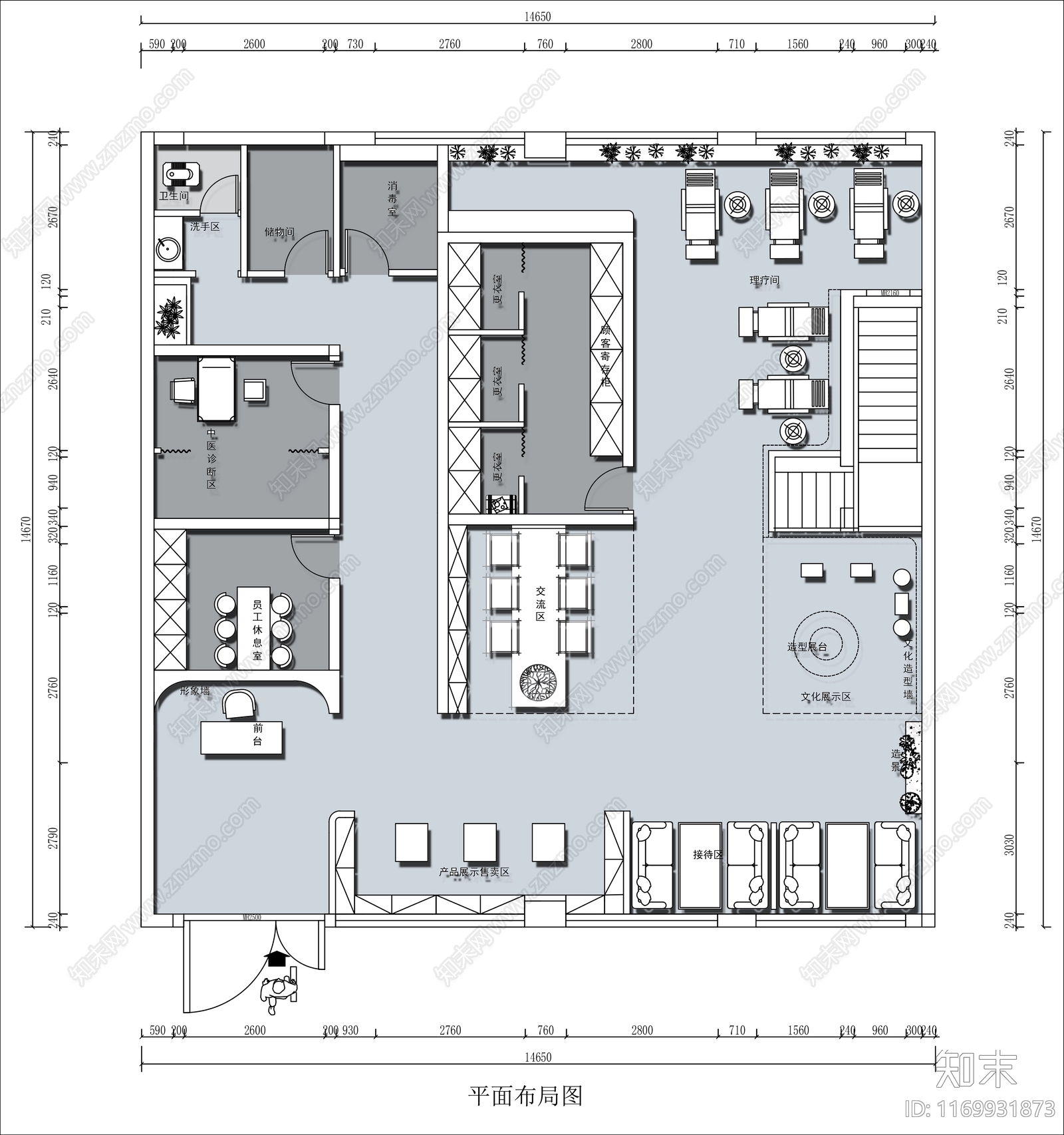 中式其他医疗空间施工图下载【ID:1169931873】