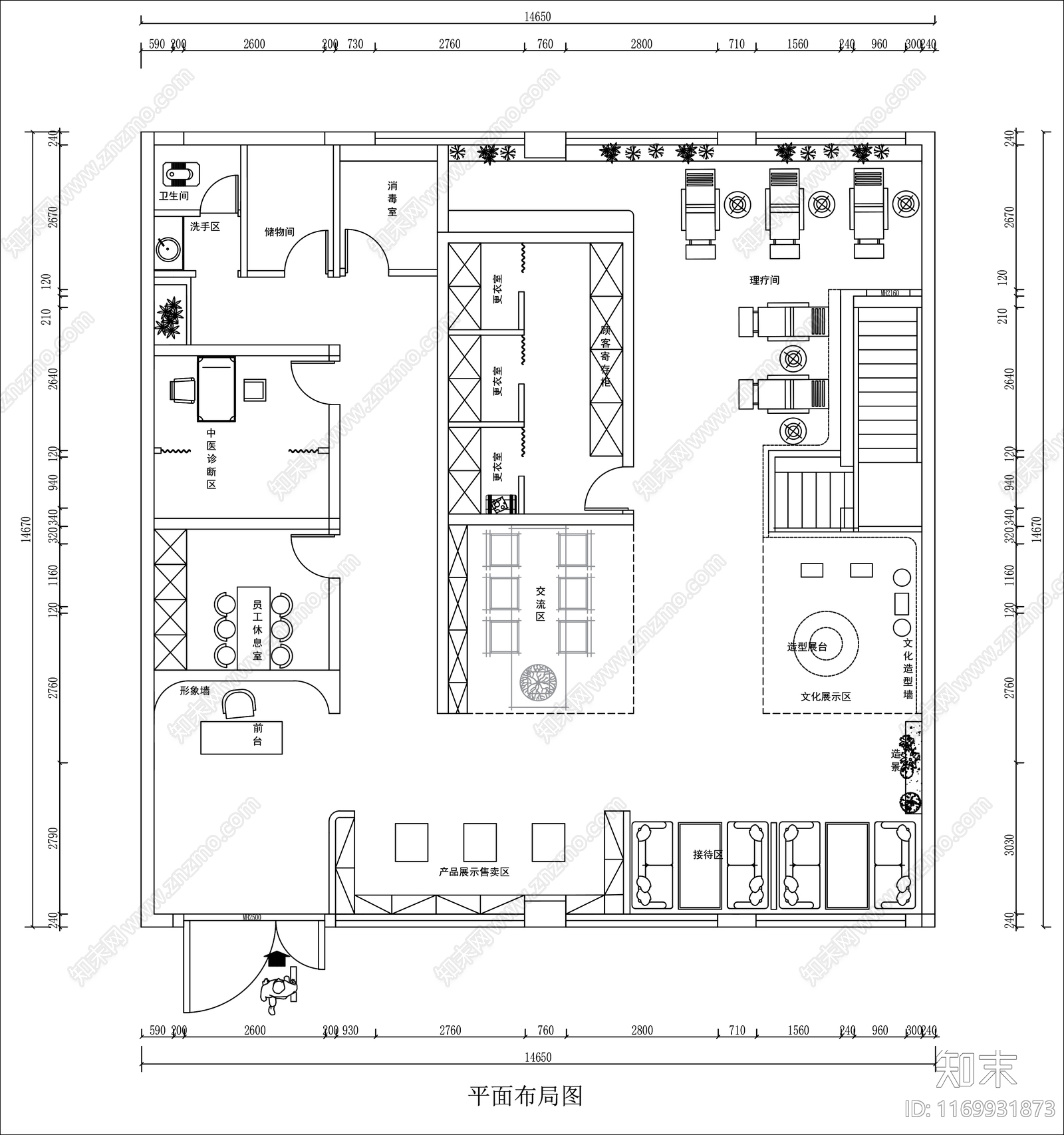 中式其他医疗空间施工图下载【ID:1169931873】