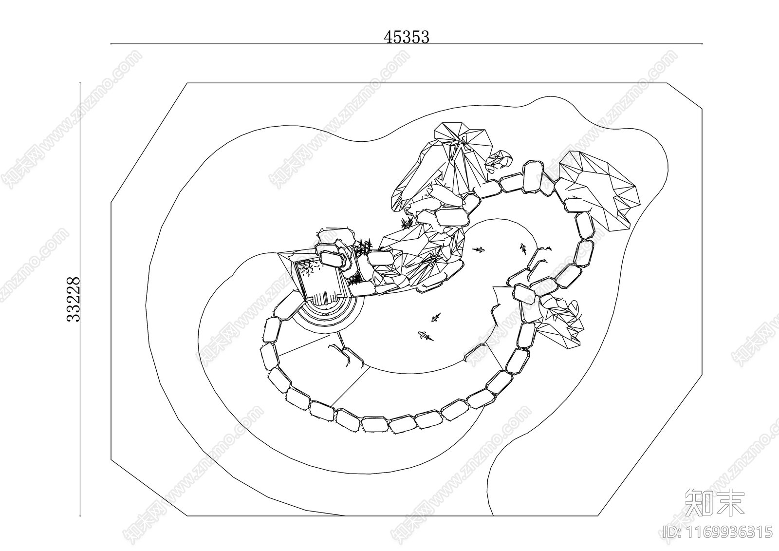 现代公园景观施工图下载【ID:1169936315】