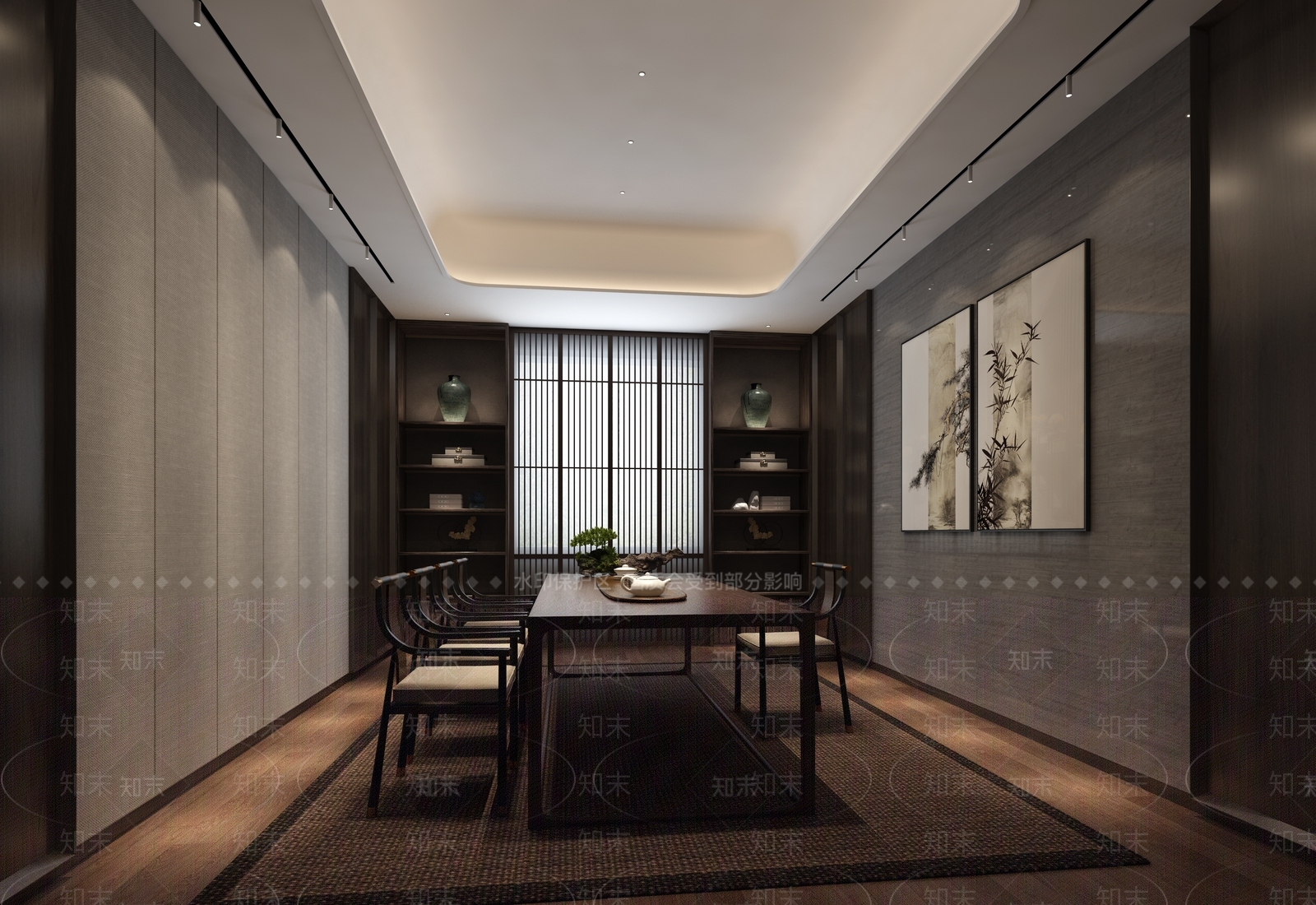 新中式中古茶馆3D模型下载【ID:1169938482】