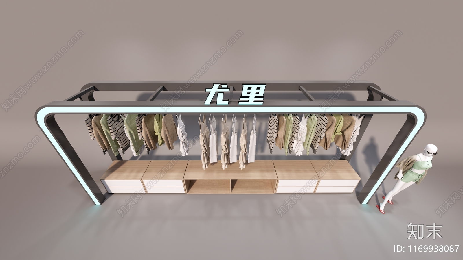 现代服装店SU模型下载【ID:1169938087】