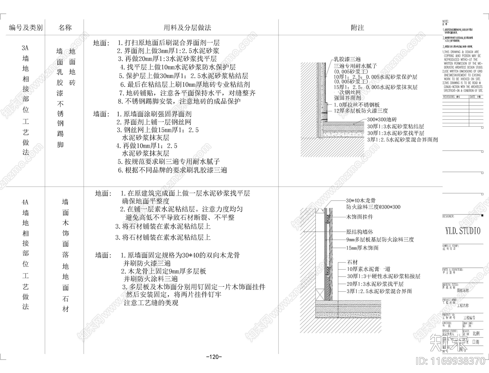 现代墙面节点cad施工图下载【ID:1169938370】