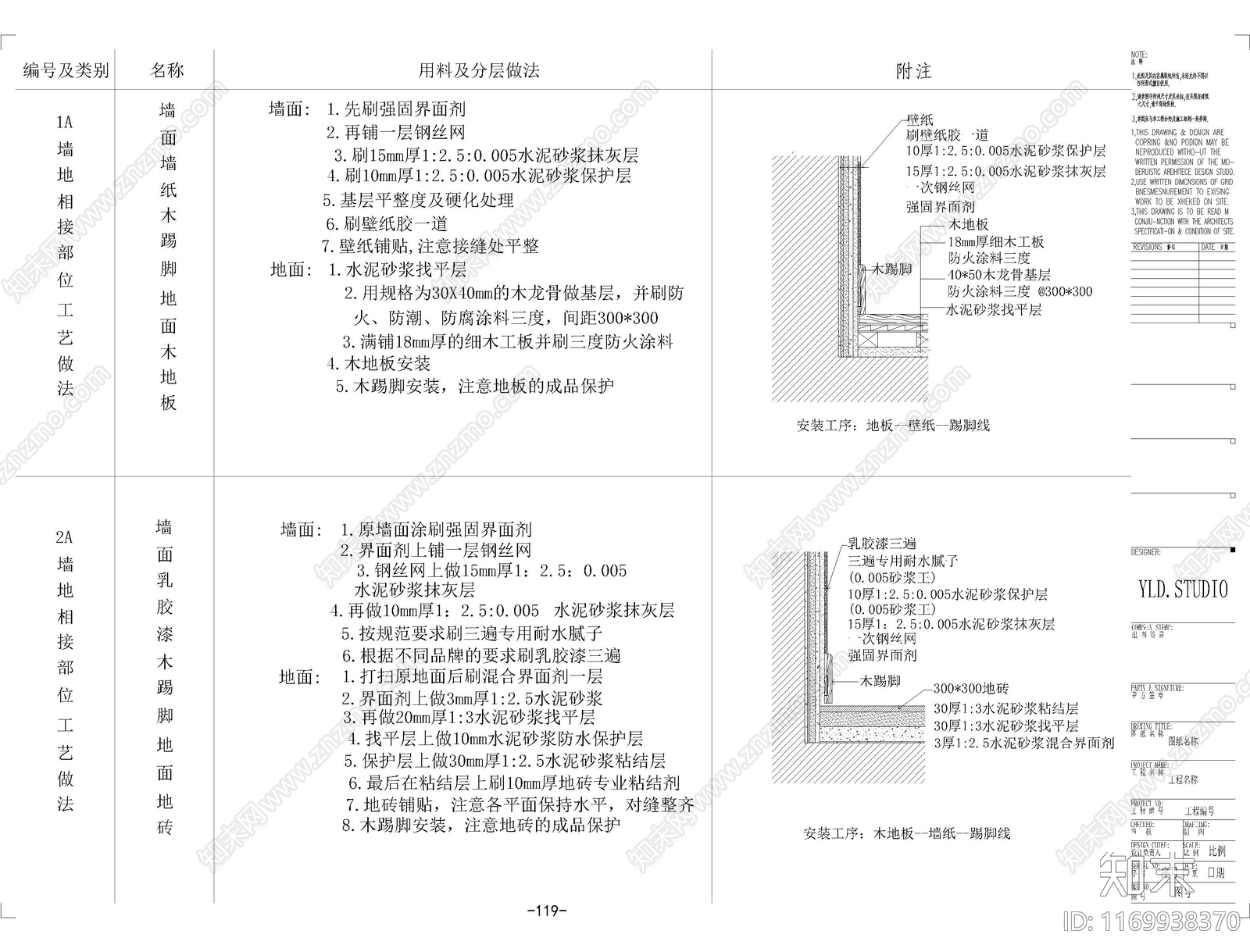 现代墙面节点cad施工图下载【ID:1169938370】