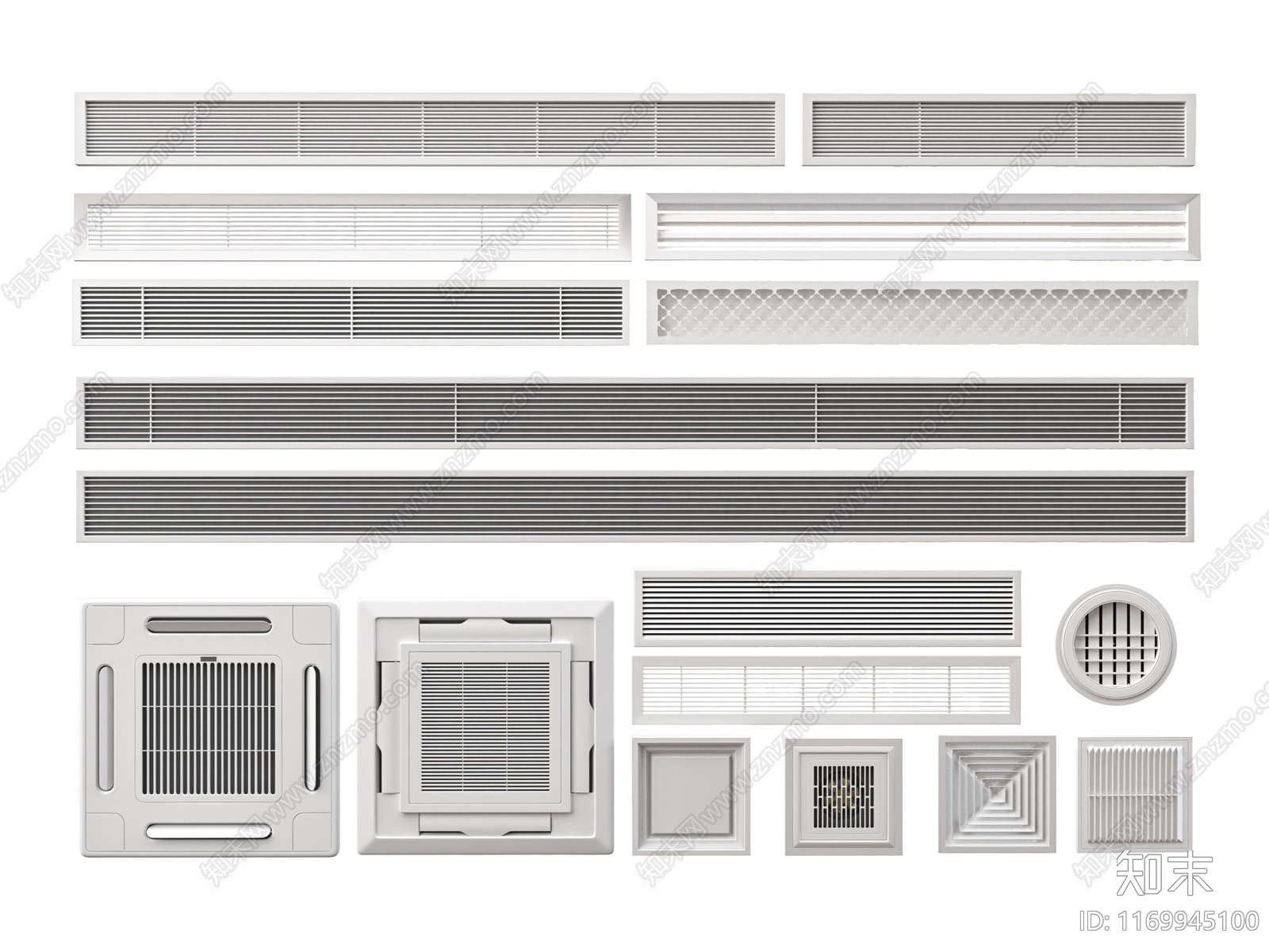 空调出风口3D模型下载【ID:1169945100】