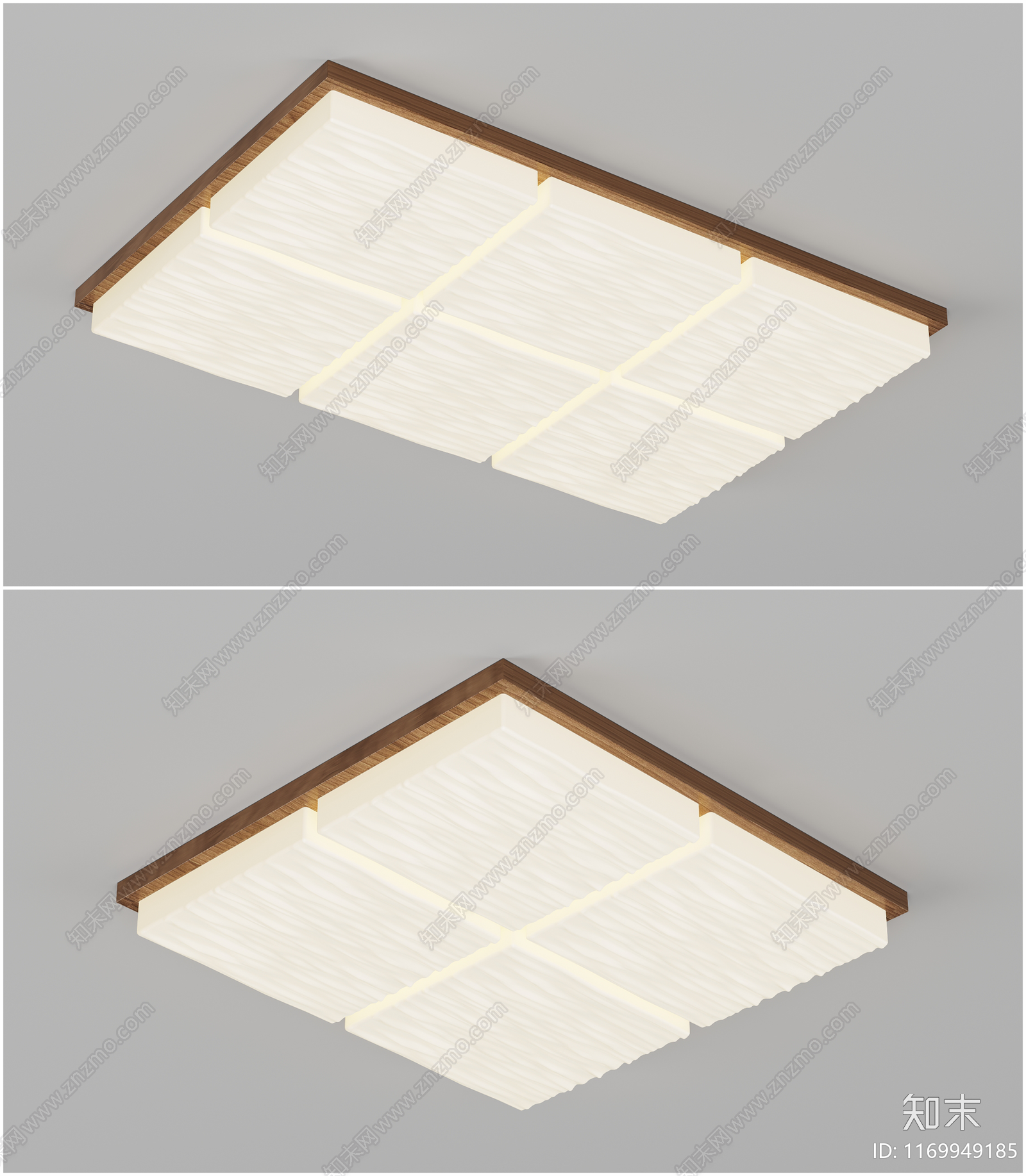 现代原木吸顶灯SU模型下载【ID:1169949185】