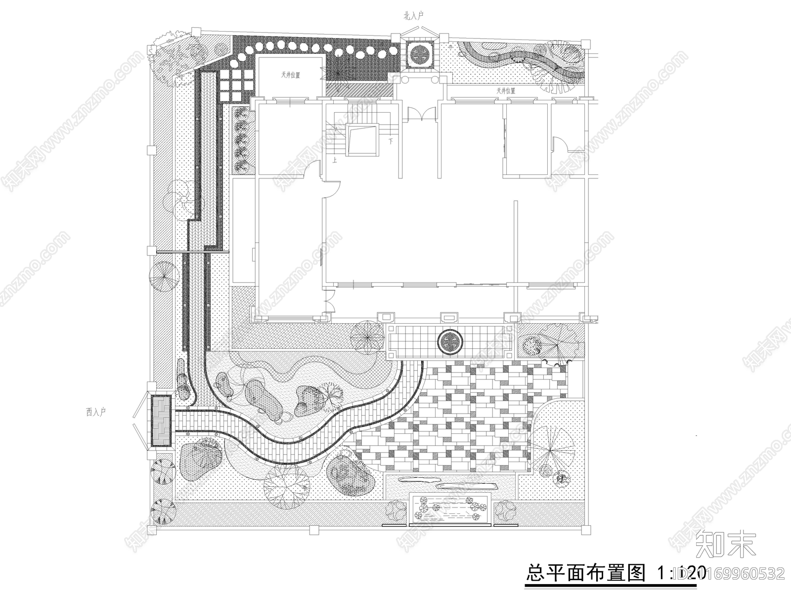 90套别墅庭院屋顶花园景观平面图施工图cad施工图下载【ID:1169960532】