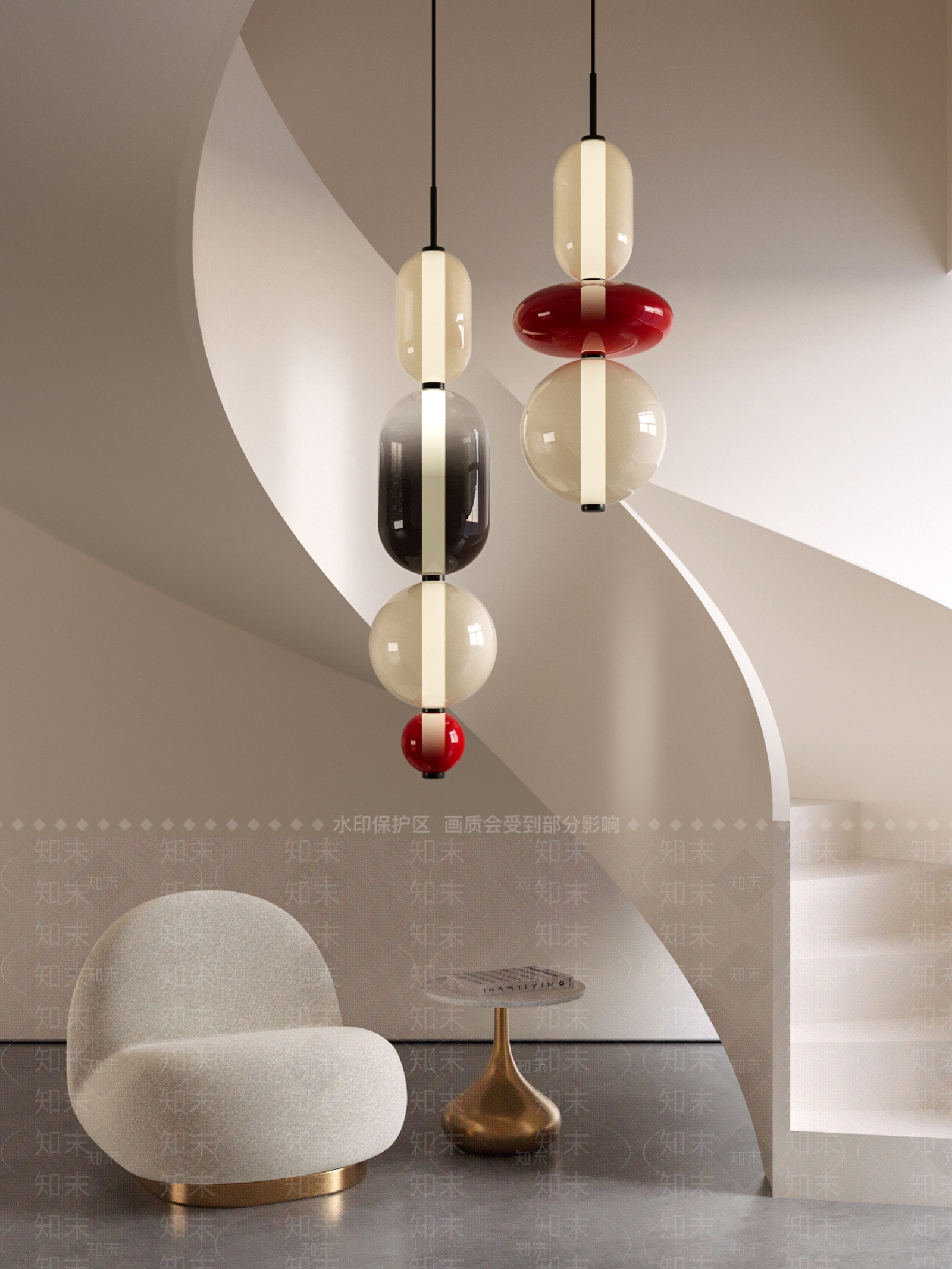 现代吊灯3D模型下载【ID:1169950115】