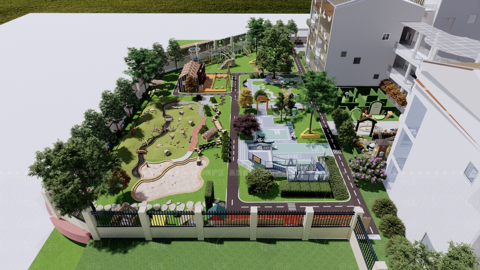 现代儿童游乐区SU模型下载【ID:1169953999】