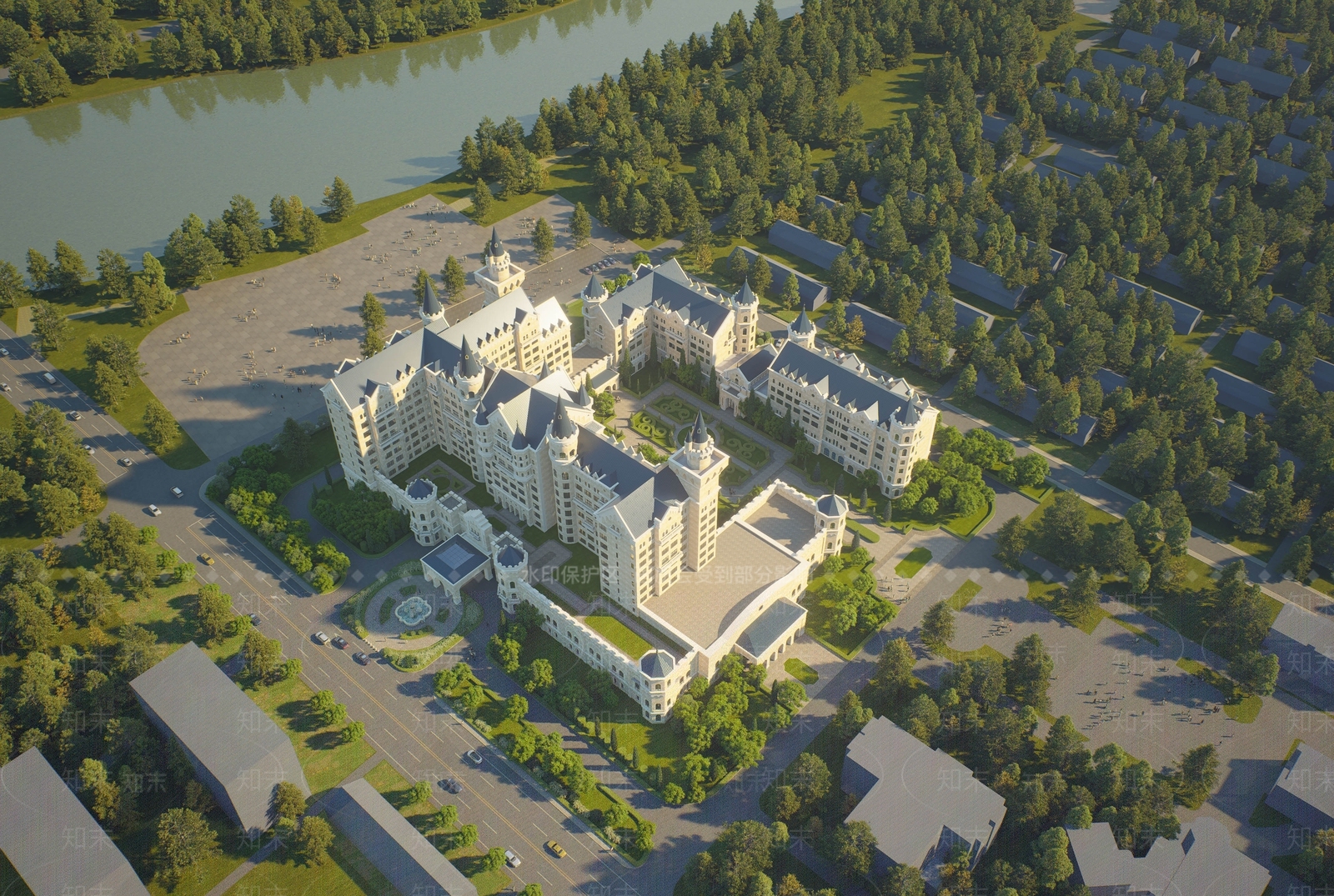 欧式其他公共建筑SU模型下载【ID:1169954308】