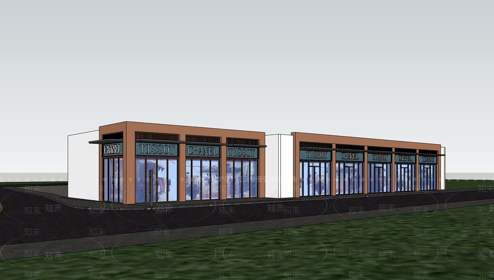 现代极简其他商业建筑SU模型下载【ID:1169954478】