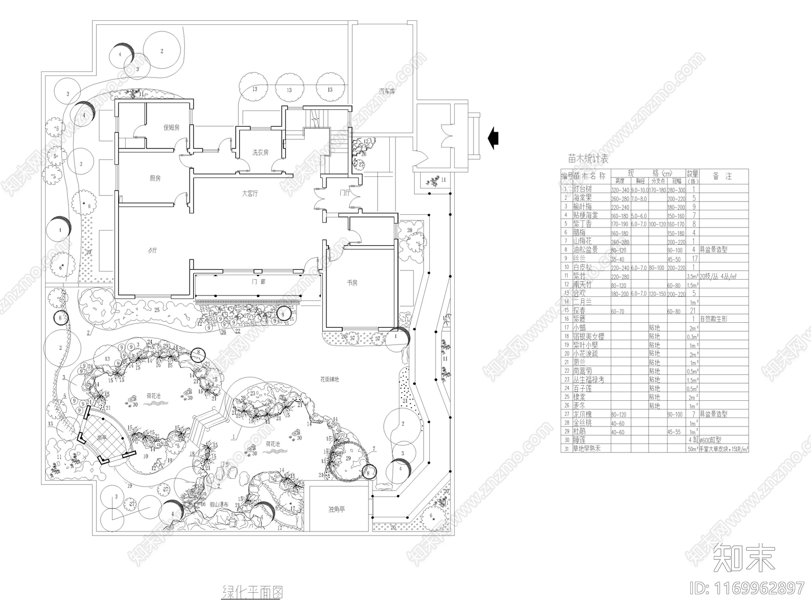 47套别墅庭院花园景观平面方案图cad施工图下载【ID:1169962897】