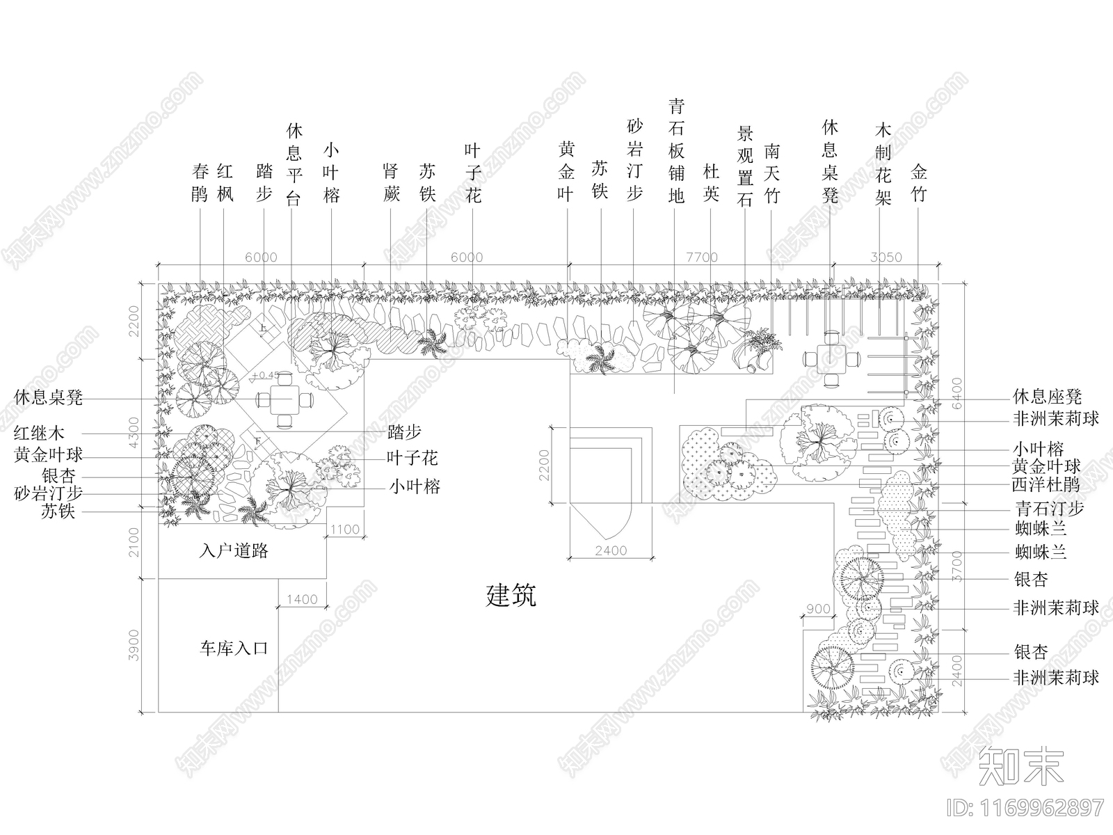 47套别墅庭院花园景观平面方案图cad施工图下载【ID:1169962897】