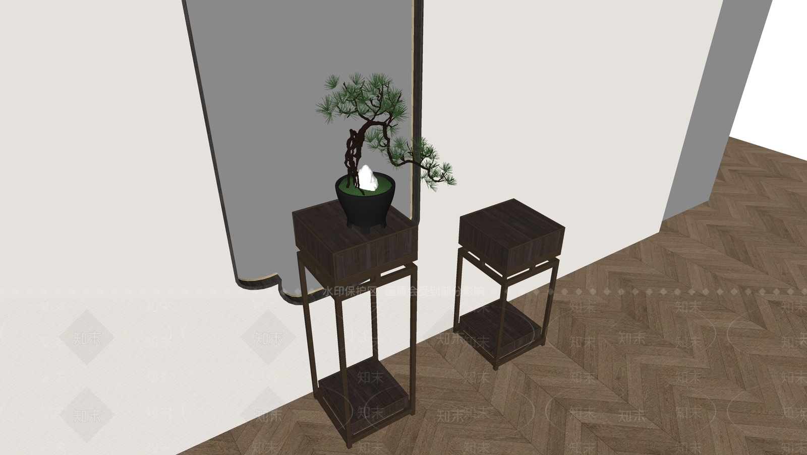 现代花几SU模型下载【ID:1169963856】