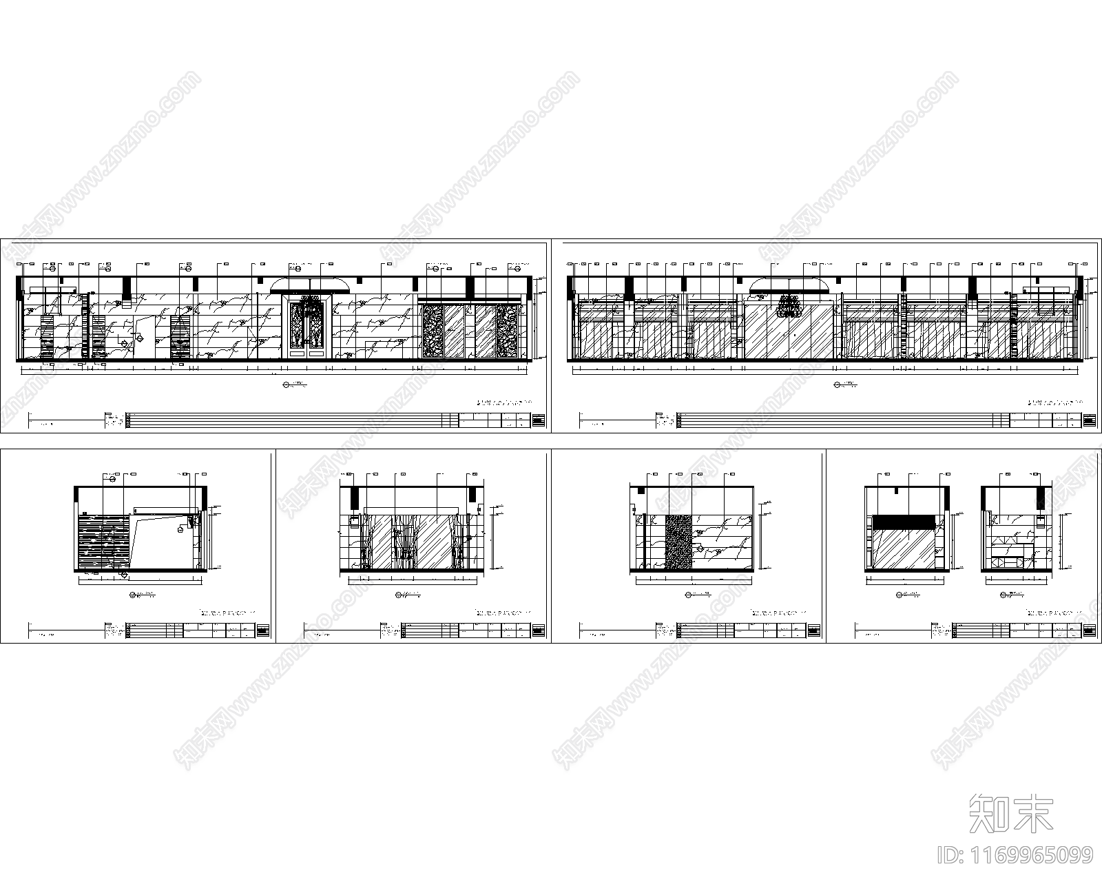 现代新中式会所cad施工图下载【ID:1169965099】