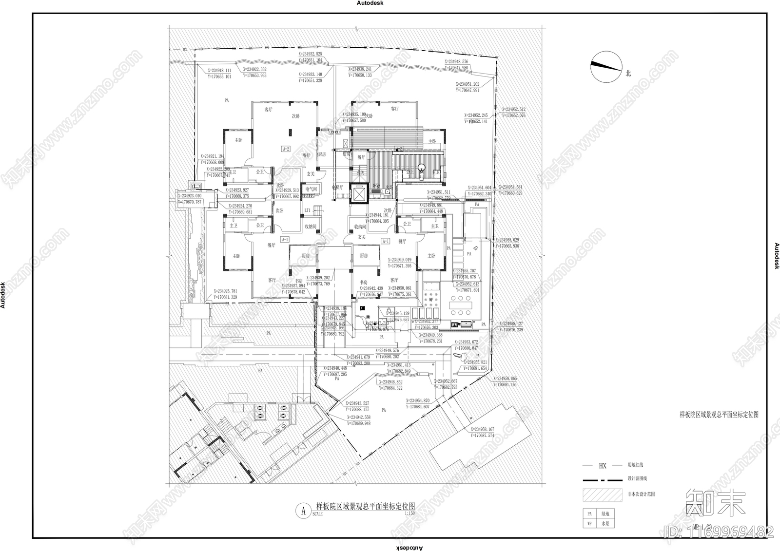 现代新中式示范区景观cad施工图下载【ID:1169969482】