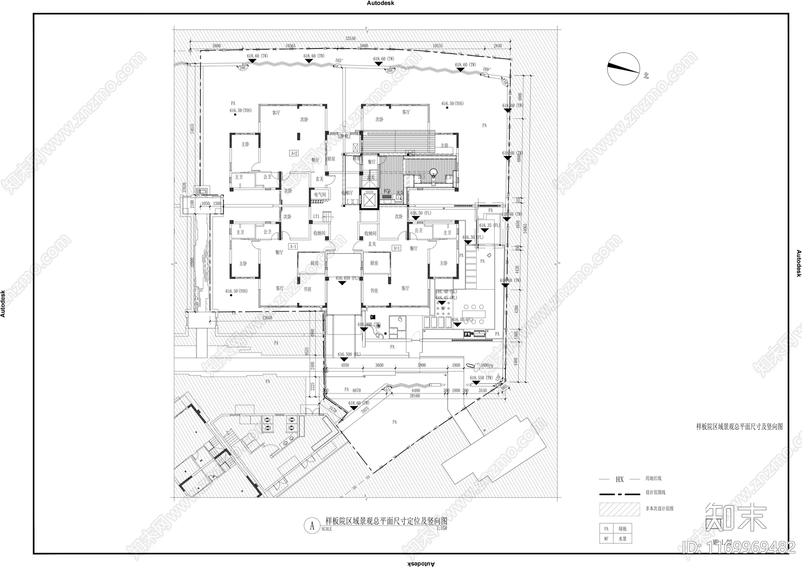 现代新中式示范区景观cad施工图下载【ID:1169969482】