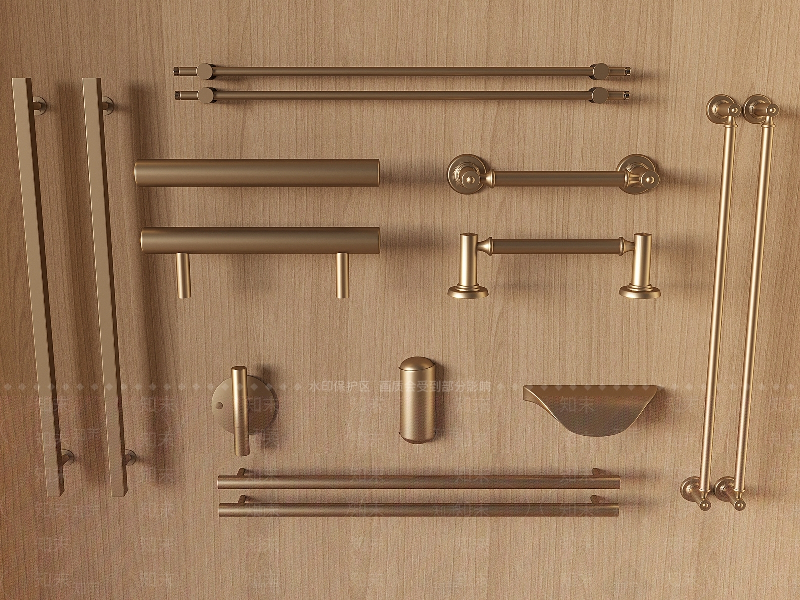 美式欧式拉手SU模型下载【ID:1169969313】