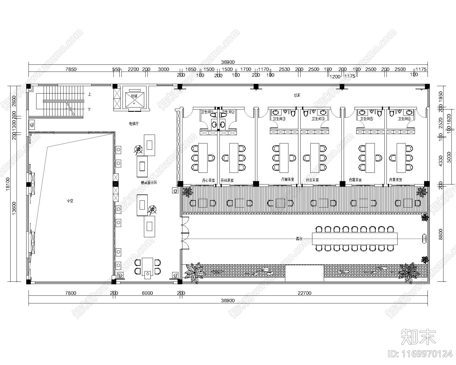 现代售楼处cad施工图下载【ID:1169970124】