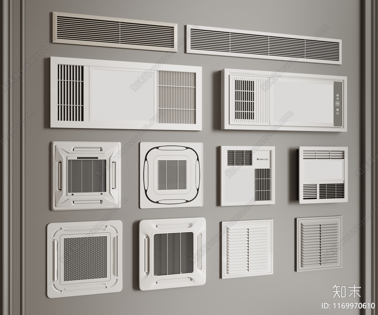 空调出风口3D模型下载【ID:1169970610】
