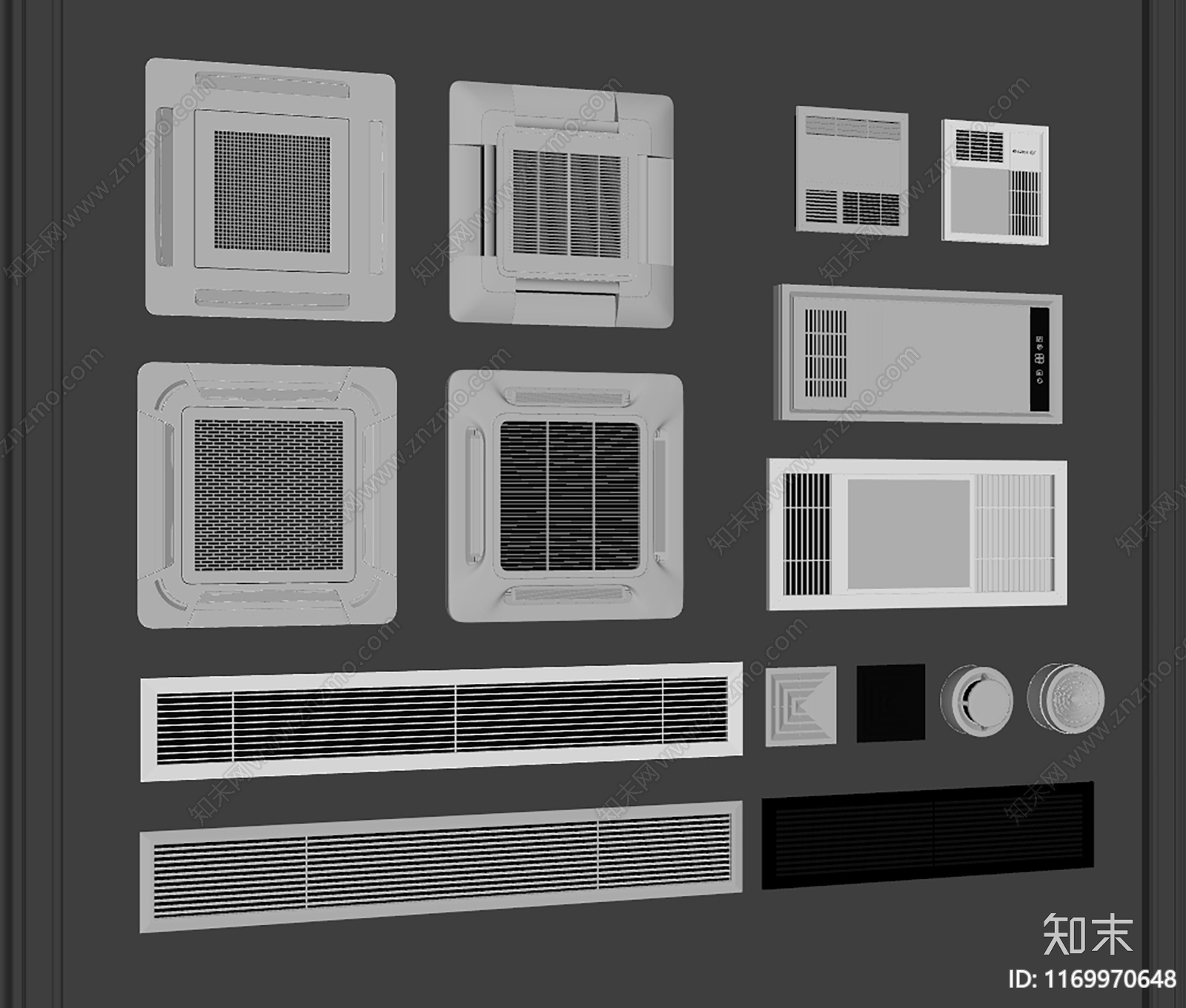 空调出风口SU模型下载【ID:1169970648】