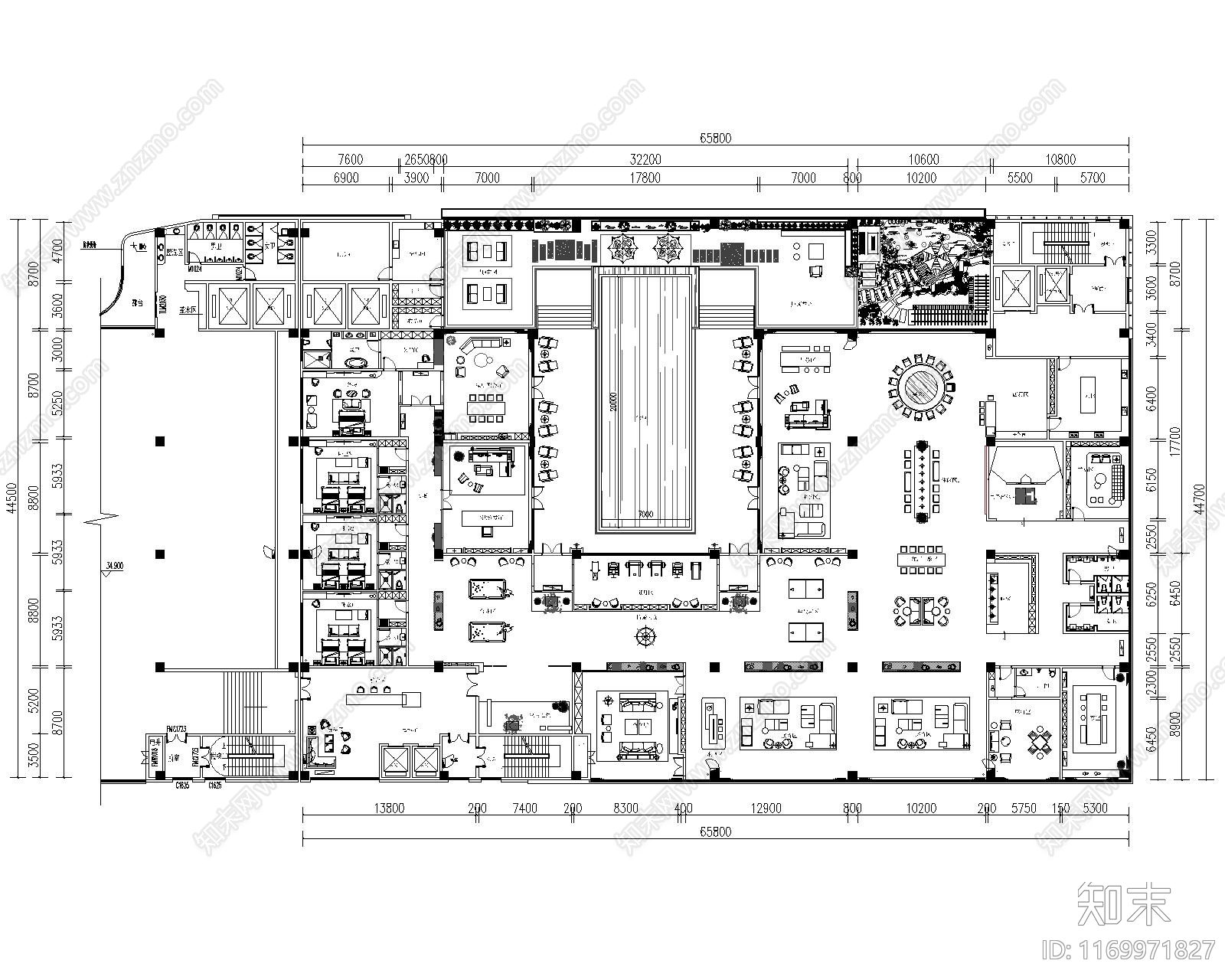 现代会所施工图下载【ID:1169971827】