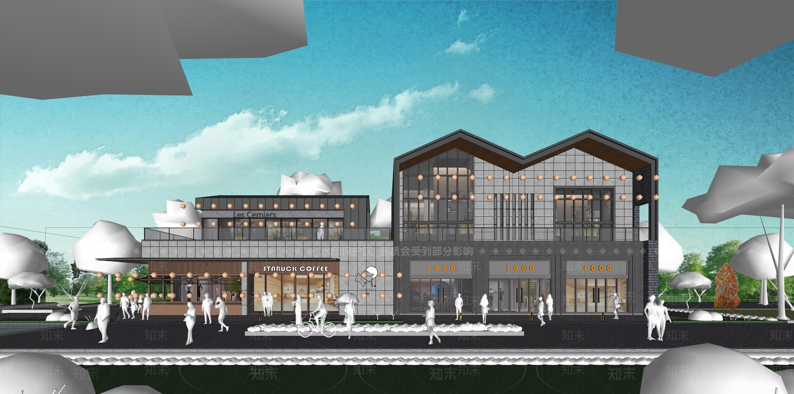 现代新中式其他商业建筑SU模型下载【ID:1169974135】