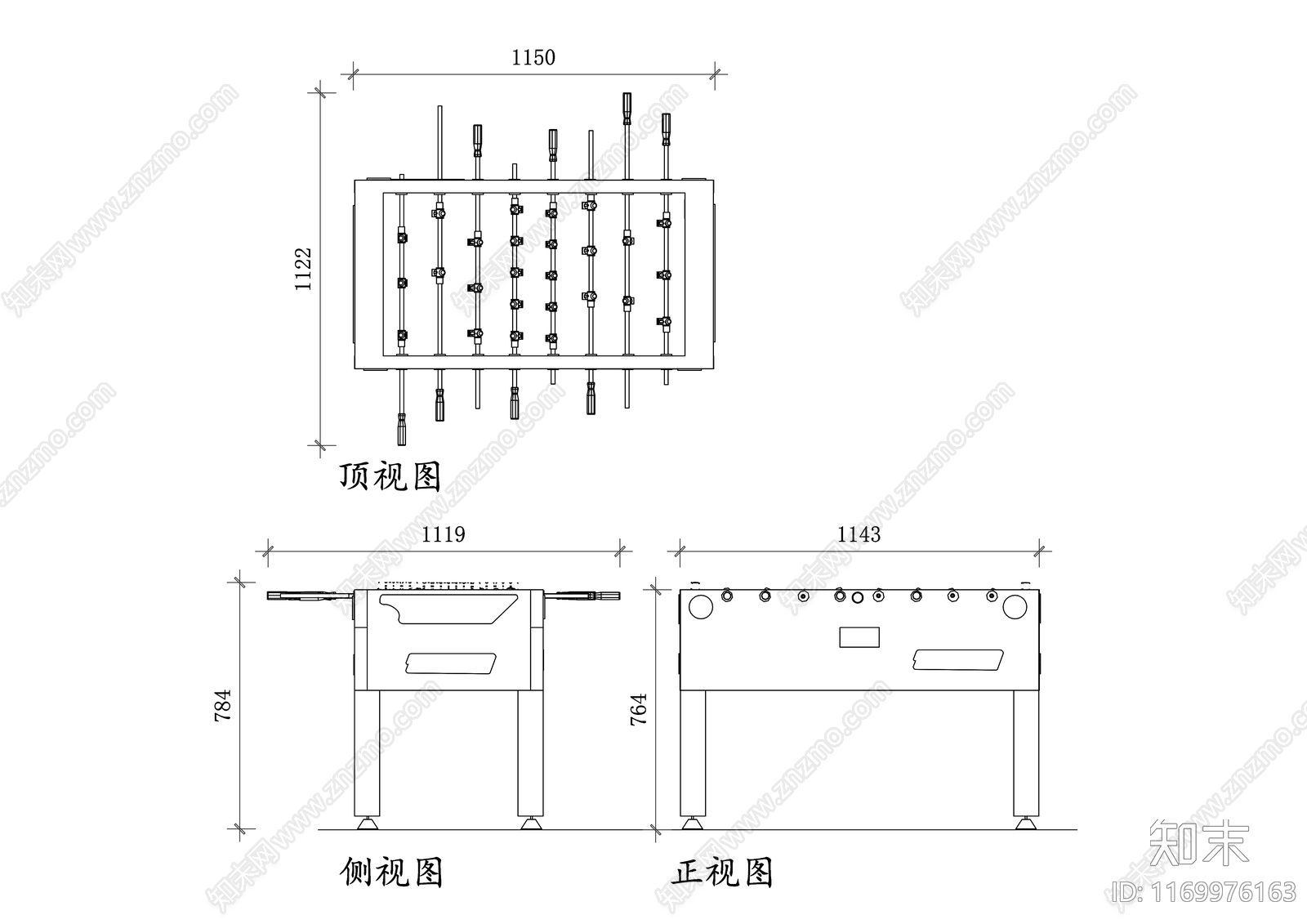 现代台球厅施工图下载【ID:1169976163】