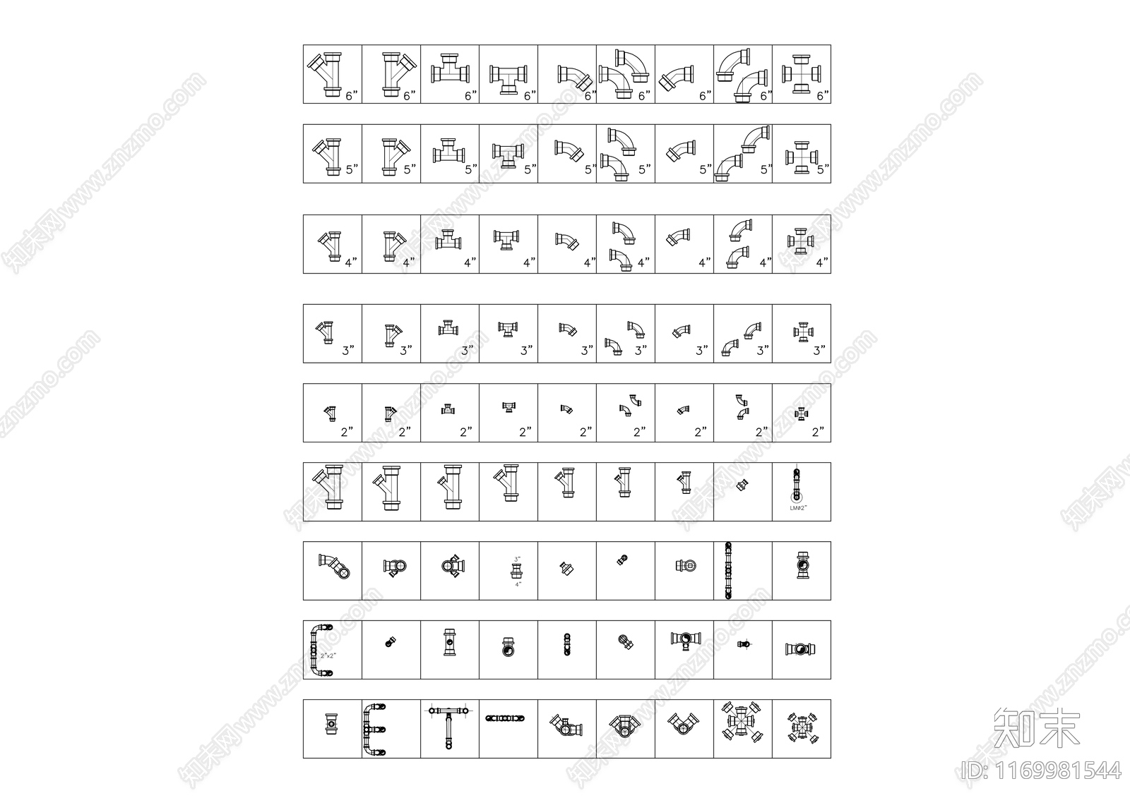 现代五金管件cad施工图下载【ID:1169981544】