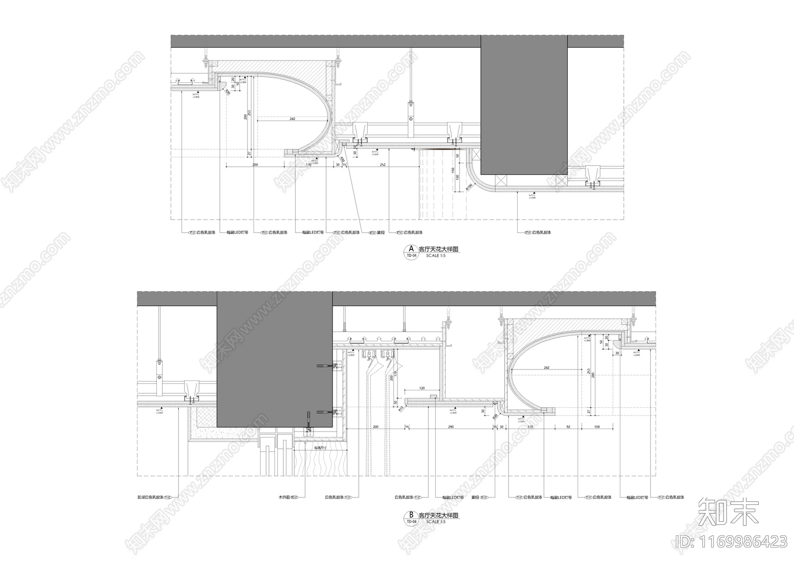 现代整体家装空间cad施工图下载【ID:1169986423】