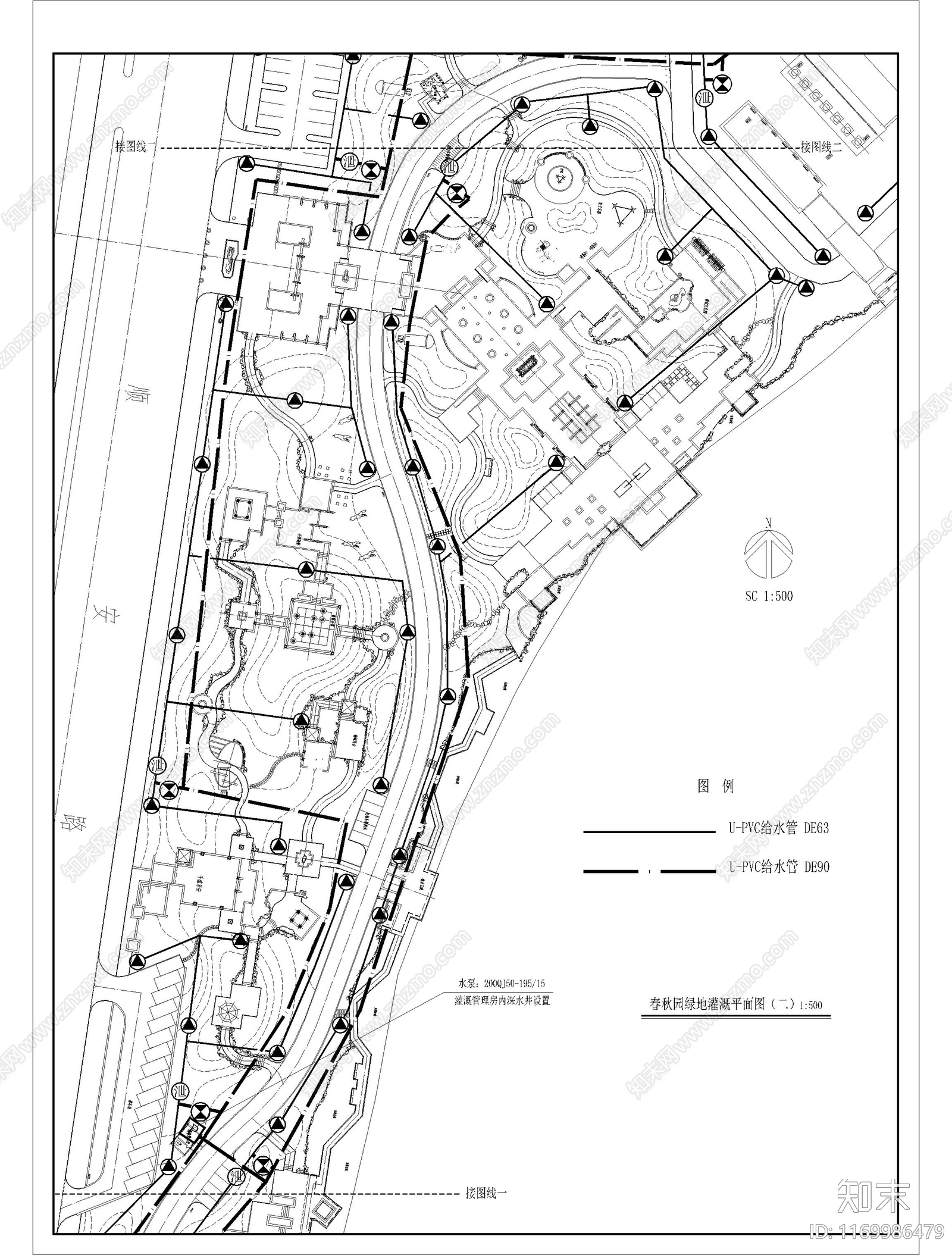 现代公园景观cad施工图下载【ID:1169986479】
