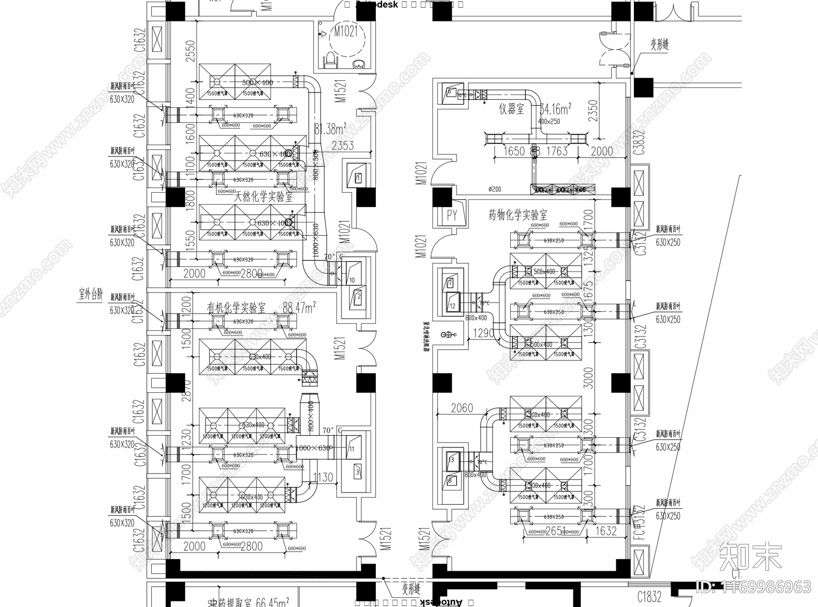 现代实验室cad施工图下载【ID:1169986963】